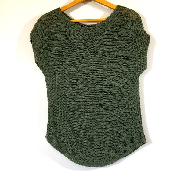 Lauren Ralph Lauren Sweaters - Lauren Ralph Lauren Black Label Linen Chunky Open Knit Stripe Boat Neck Sweater